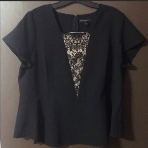 Lane Bryant Peplum Top Size 14